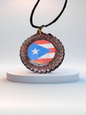 Wooden backed Puerto Rican Flag