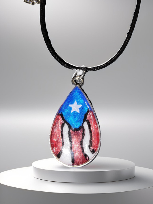 Teardrop Puerto Rican Flag